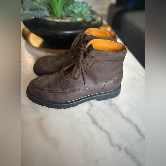 Brown Leather Timberland Boots – Size 8 Men Rugged Street Style,Outdoor Fashion - Picture 11 of 17